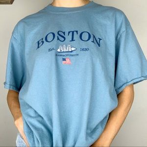 Vintage Boston Massachusetts Blue T-Shirt